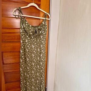 Green Floral Midi Dress- BNWT - L